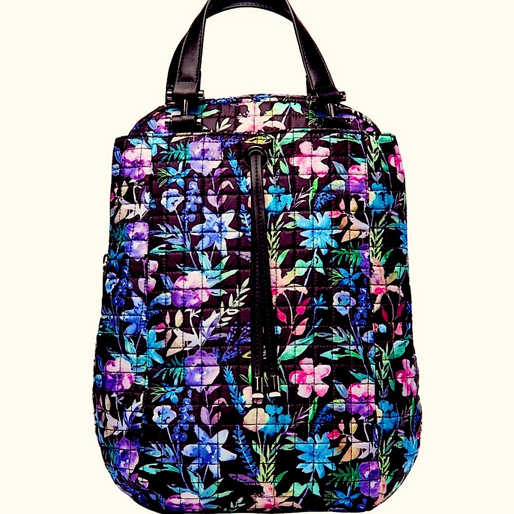 MAX STUDIO Quilted Floral Top Handle Backpack